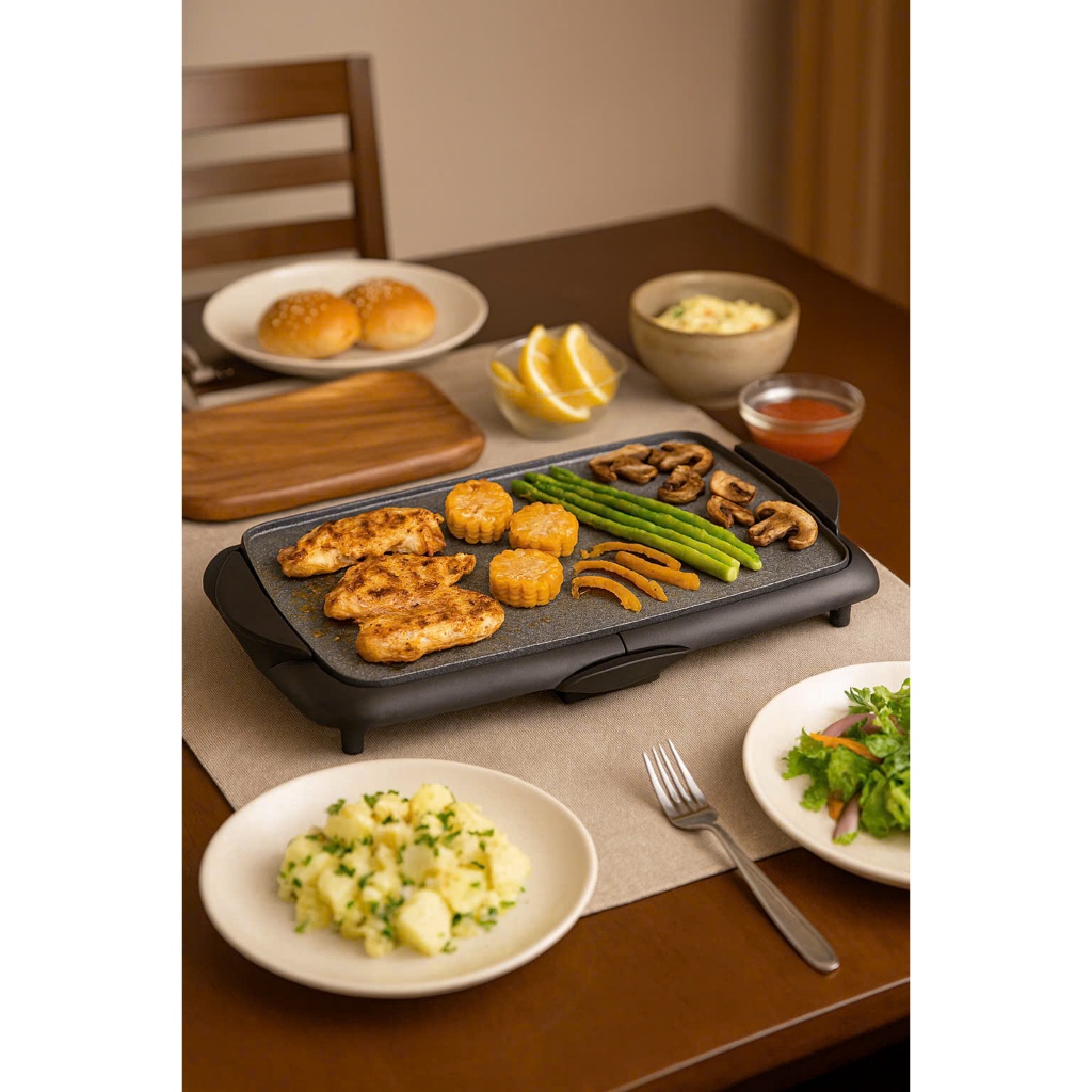 ✨Bếp Nướng Lock&Lock EJG262BLK – 2000W Mạnh Mẽ – Ít Khói – Nướng Ngon Chuẩn BBQ