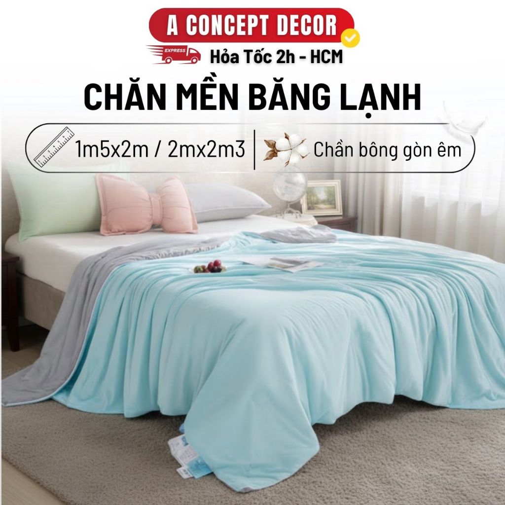 Chăn Mền Băng Lạnh Mùa Hè A Concept Decor Chăn Mùa Hè Mỏng Mát Lạnh Cao Cấp Mền Điều Hoà Ngủ Mát Lạn