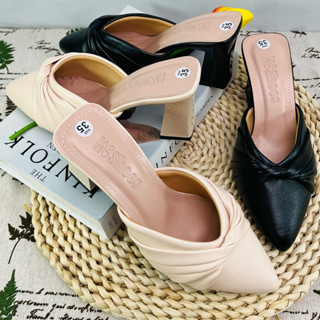  HN-16 Giày Dép Nữ Sục 7P Nơ Xếp Ú Chuẩn Size Êm Chân Chuẩn Hàng Shop - HẠNH NGUYÊN STORE 