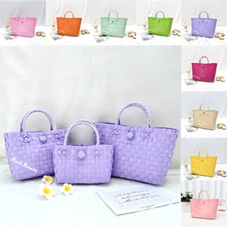   Loại 1 Màu Chuẩn  Giỏ Đan Tay Túi Xách Đan Thủ Công Handmade Làn Nhựa Đi Chợ Phối Với Áo Dài Đầm Đi Biển Chụp Ảnh 