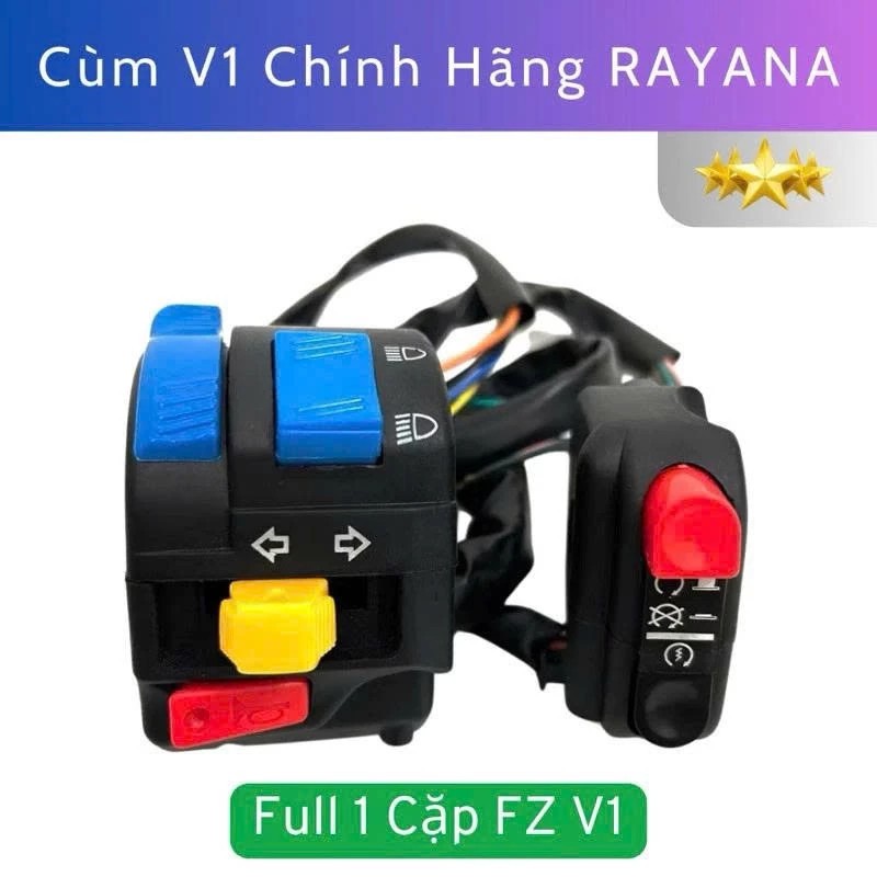 Cùm công tắc FZ V1 trái phải chất lượng cao RAYANA phù hợp với nhiều dòng xe hàng đẹp loại 1