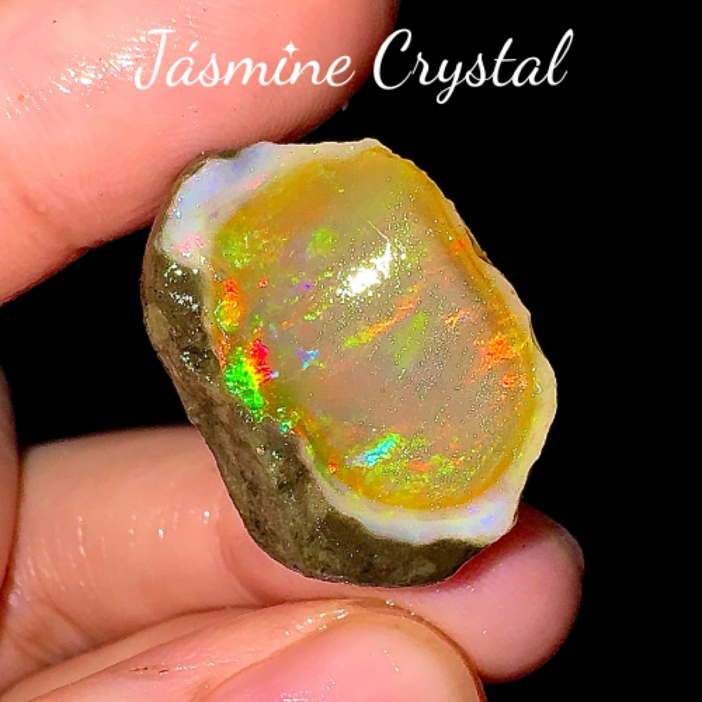 [29 carat] Đá OPAL Thô Jásmine Crystal Sưu Tầm Lửa Cầu Vồng (1 viên như hình)