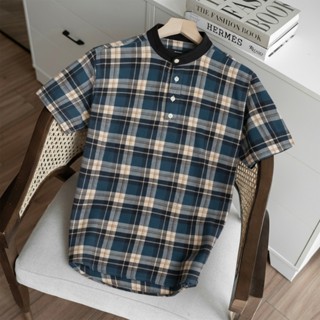  Áo sơ mi nam ngắn tay cổ trụ nhung chất vải Flanel cao cấp mềm mại hạn chế nhăn - BELAIRMAN 