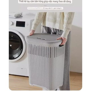 🧺 Giỏ Nhựa Đan PP Nguyên Sinh – Đựng Quần Áo/Đồ Dùng 🎀🇰🇷 Phong Cách Hàn Quốc Premium HOMIE STORE