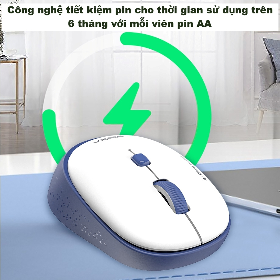 Chuột không dây Meetion R571 chống ồn kết nối USB 2.4GHz thiết kế nhỏ gọn pin rời AA sử dụng hơn 6 tháng | BigBuy360 - bigbuy360.vn