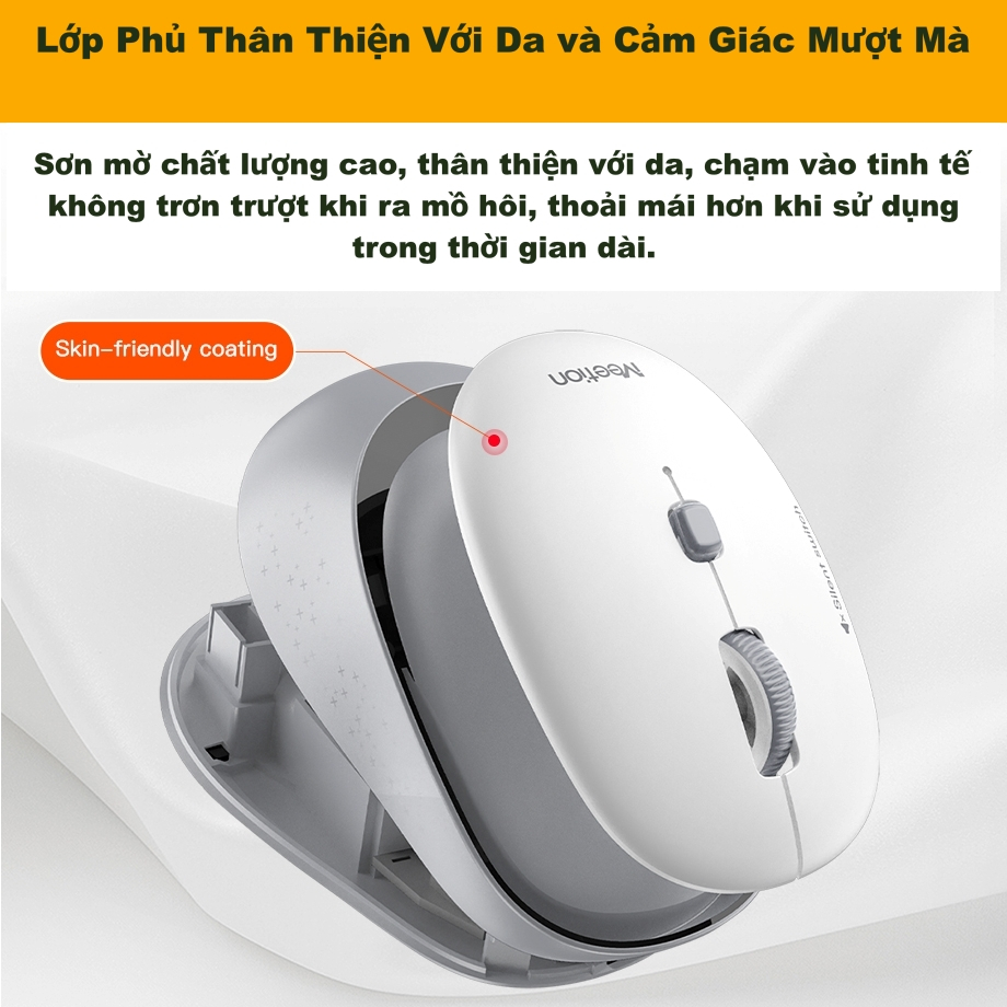 Chuột không dây Meetion R571 chống ồn kết nối USB 2.4GHz thiết kế nhỏ gọn pin rời AA sử dụng hơn 6 tháng | BigBuy360 - bigbuy360.vn