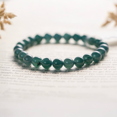 Vòng tay Lam Ngọc Cẩm Thạch Type A Trong Vắt Size 8ly Kèm Kiểm Định - Ngọc Trai Trường Thịnh