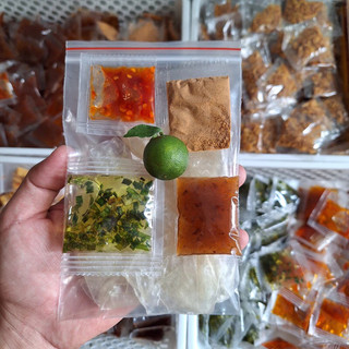  Bánh Tráng Dẻo Ủ Bơ Trộn Sốt Me Cay - Sate - Mỡ Hành - Sốt Tắc - Muối Béo - Sốt Bò- Muối Nhuyễn Sặc - Ớt Rim Mật Ong 
