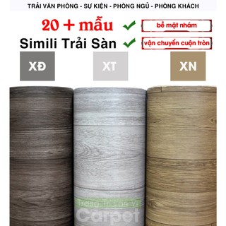  Thảm simili trải sàn thảm lót trải phòng sàn vân gỗ nền nhựa pvc nhám dày 0.5mm khổ rộng 1m 