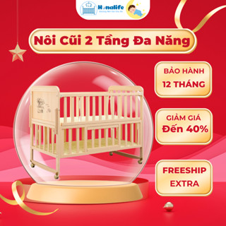 Cũi gỗ cho bé, đa năng tiện lợi, dễ dàng mang đi