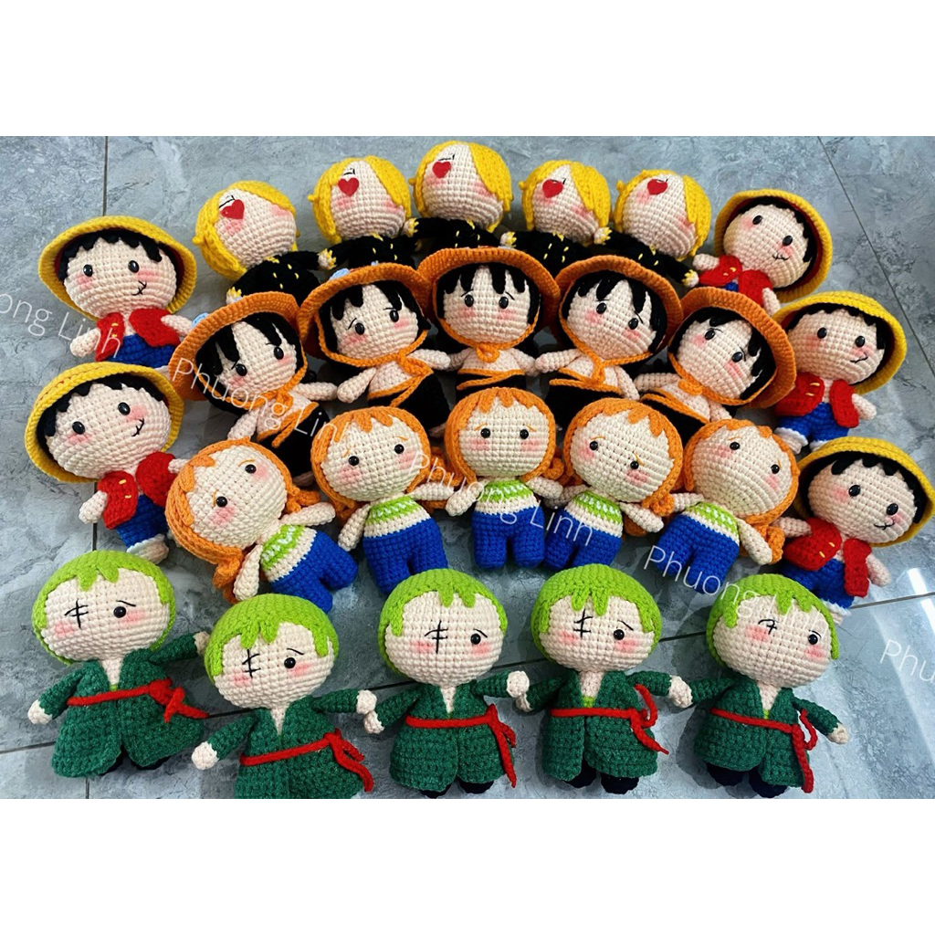 Móc khoá len One Piece, móc treo balo One Piece