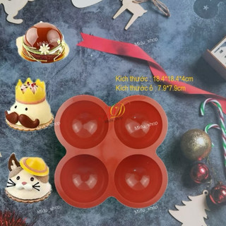 [ 🍎 tri ân giảm giá ] Khuôn silicon hình bán cầu 3 size làm chocolate Mochi pudding
