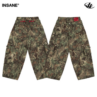 Quần Dài InsaneClo URBAN MIRAGE CARGO PANTS Form Baggy Unisex Vải Kaki Caro Nhập