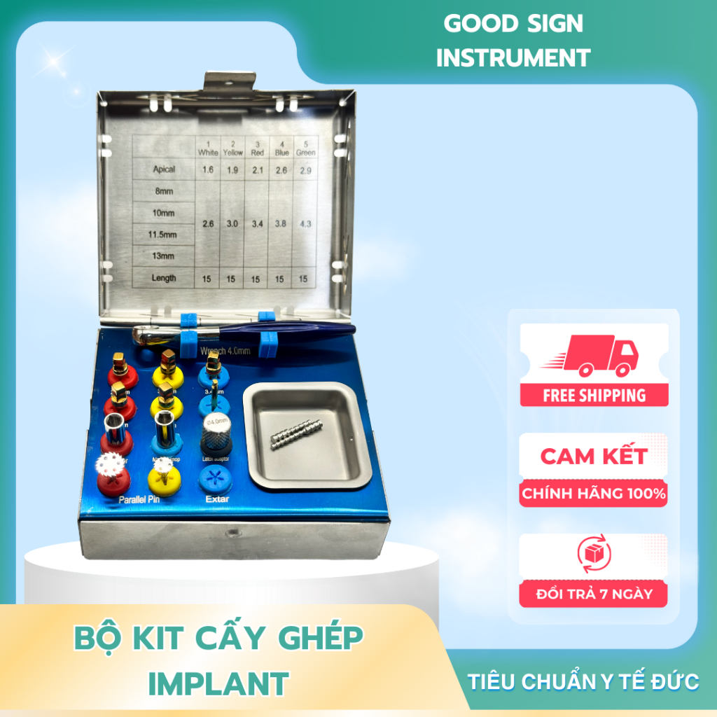 Bộ kit cấy ghép implant, bộ phẫu thuật nha khoa chuyên dụng
