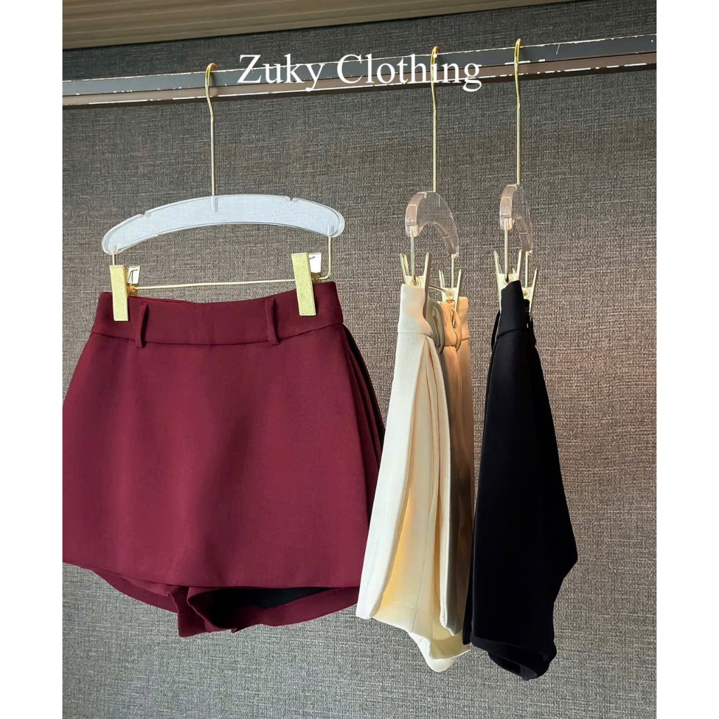 ZUKY CLOTHING / Chân Váy Ngắn Đắp Tà Dáng A Nữ