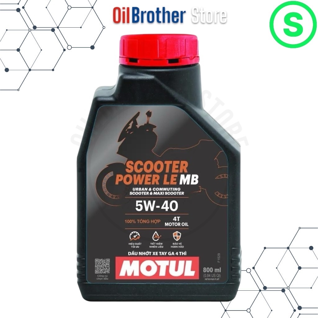 Nhớt Motul Power Scooter 4T 5w40 800ml