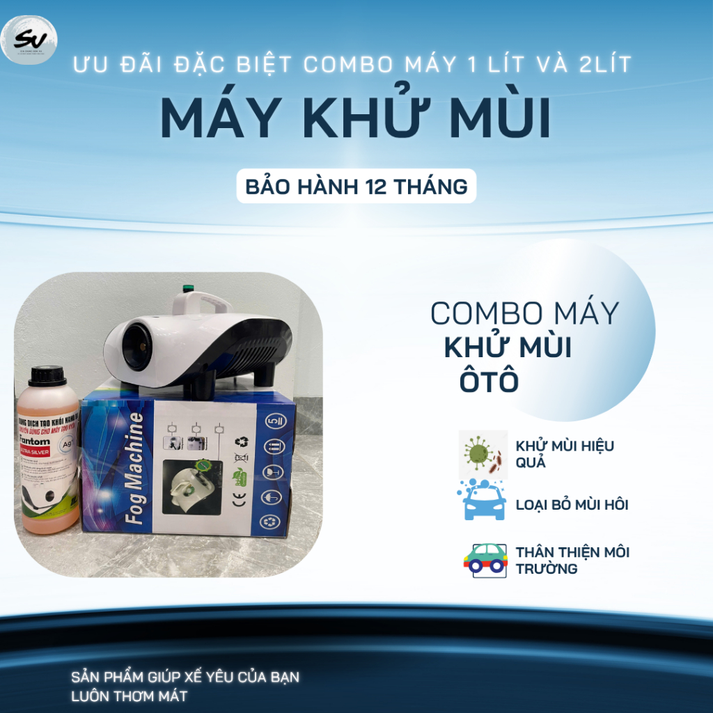 Máy xông khói khử mùi ô tô [ Bơm Đồng ]