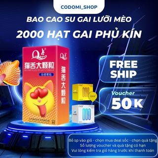   Quà tặng 1 chiếc bcs random  Bao cao su có gai lớn lưỡi mèo gai mềm lớn tăng khoái cảm tăng cảm giác 12 bcs 
