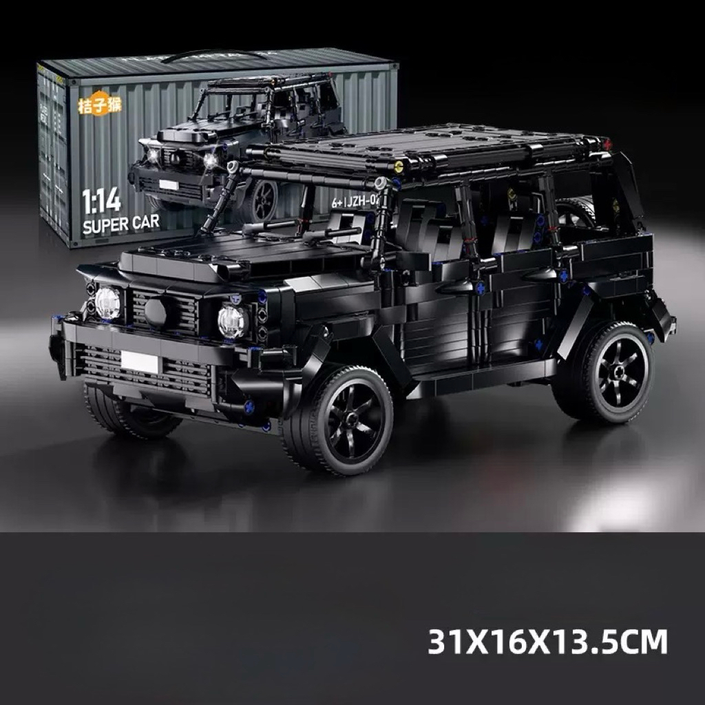 Mô Hình Lắp Ráp Siêu Xe Mec G63 Black Tỉ Lệ 1:14 , Siêu Xe Điều Khiển Từ Xa.