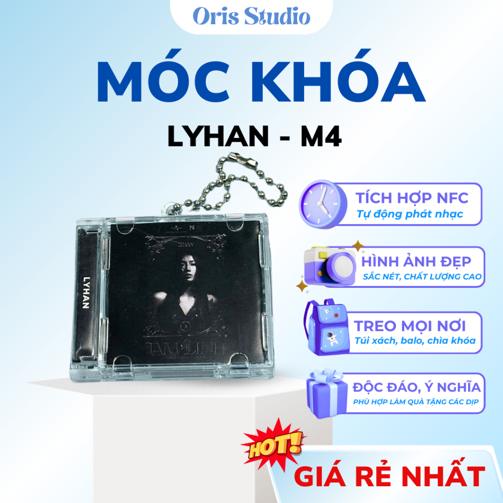MÓC KHÓA MINI CD NFC PHÁT NHẠC SPOTIFY/YOUTUBE ALBUM TÂM LINH LYHAN | MẪU 4 CÓ SẴN