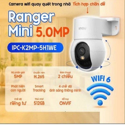 Camera IMOU wifi trong nhà RANGER MINI 5MP/ 3MP IPC-K2MP