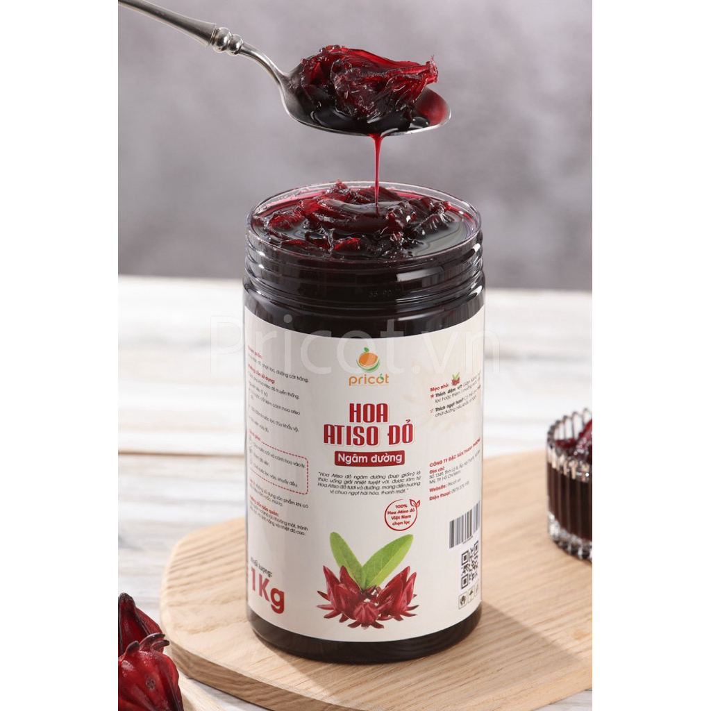 Hoa Atiso đỏ ngâm đường hũ 1Kg