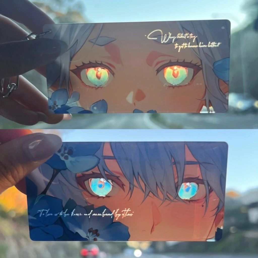 Móc Khóa Đôi Mắt Frieren & Himmel – Anime Frieren – Móc khóa Acrylic Trong Suốt Siêu Đẹp – Phụ Kiện 