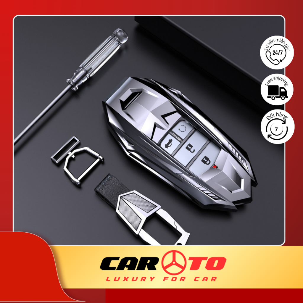 Ốp khóa xe honda city, honda civic, honda crv, honda accord, honda brio,... hợp kim kẽm mạ crôm siêu
