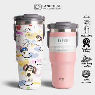  Ly giữ nhiệt cao cấp Tyeso V2 cốc giữ nhiệt thể thao có quai xách Fan House 4 dung tích 600-1200ml 