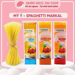 Mỳ ý spaghetti hữu cơ markal – mì ý trắng & mì ý lứt – pasta organic chuẩn châu âu cho bé & gia đình
