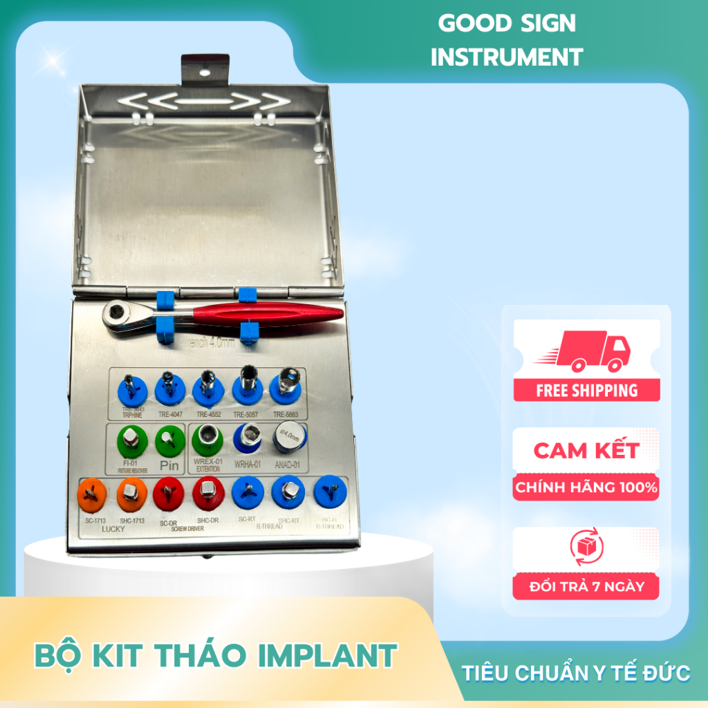 Bộ kit tháo Implant, dụng cụ nha khoa cao cấp