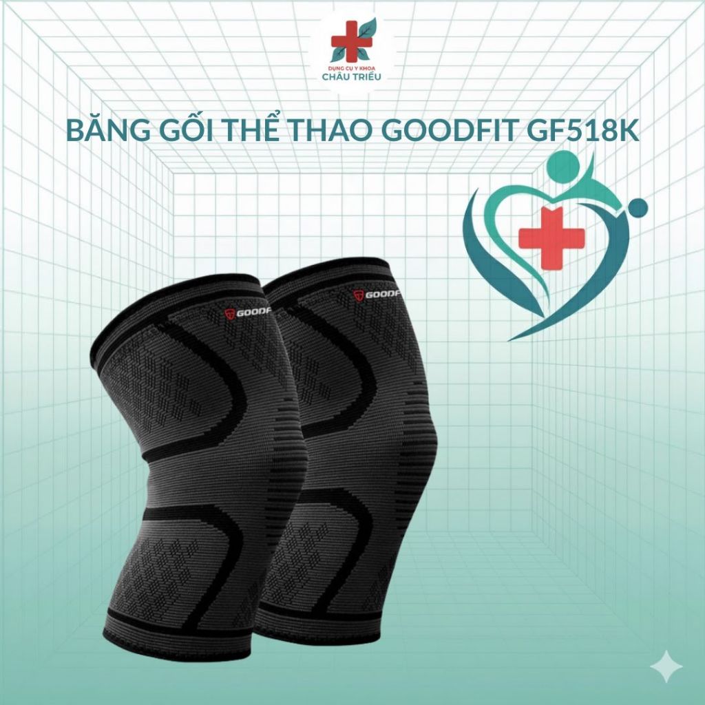 BĂNG GỐI THỂ THAO GOODFIT GF518K – HỖ TRỢ VẬN ĐỘNG – CO GIÃN ÊM – THOÁNG KHÍ