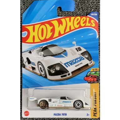 Xe mô hình tỉ lệ 1:64 CHÍNH HÃNG Hot Wheels Mazda 787B trắng