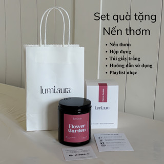  Set quà tặng nến thơm lành tính sáp đậu nành Lumi.aura giúp thư giãn thơm phòng giảm stress 