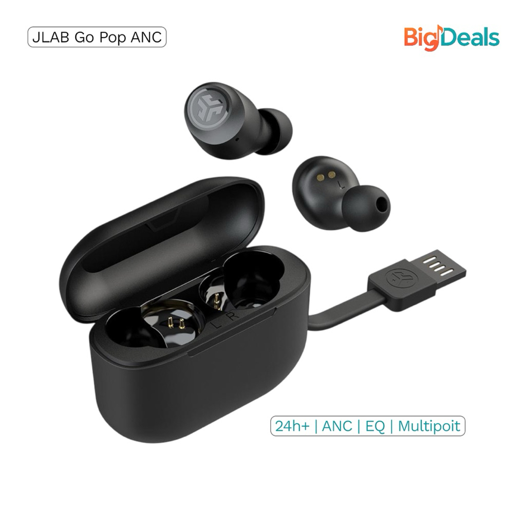 Tai nghe JLab Go Pop ANC – Chống ồn chủ động, Bass mạnh, Pin 32h