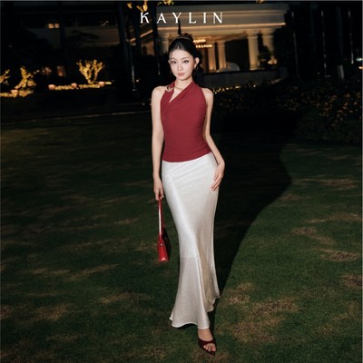 Chân váy KAYLIN form đuôi cá chất vải lụa tầm mềm mại phong cách thanh lịch BST Tháng 11.2025 - N2375