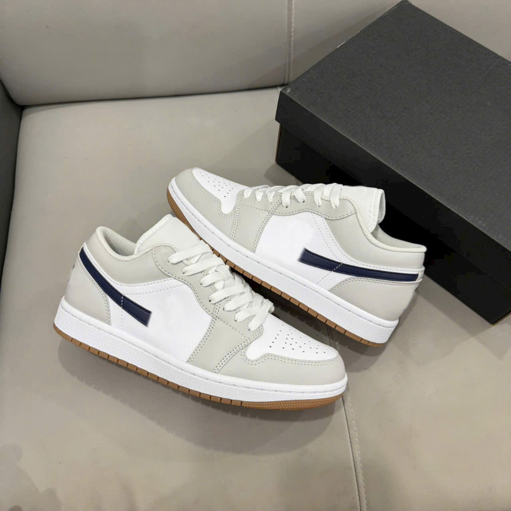 Giày_Jd1 Low ‘Georgetown’ [553558 146],Giày jd Low GS ‘White Neutral Grey , Giày Thể Thao Sneaker Ke