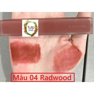  Son Kem Lì Romand  Blur Fudge Tint màu 04 Radwood Đỏ Nâu Gạch 