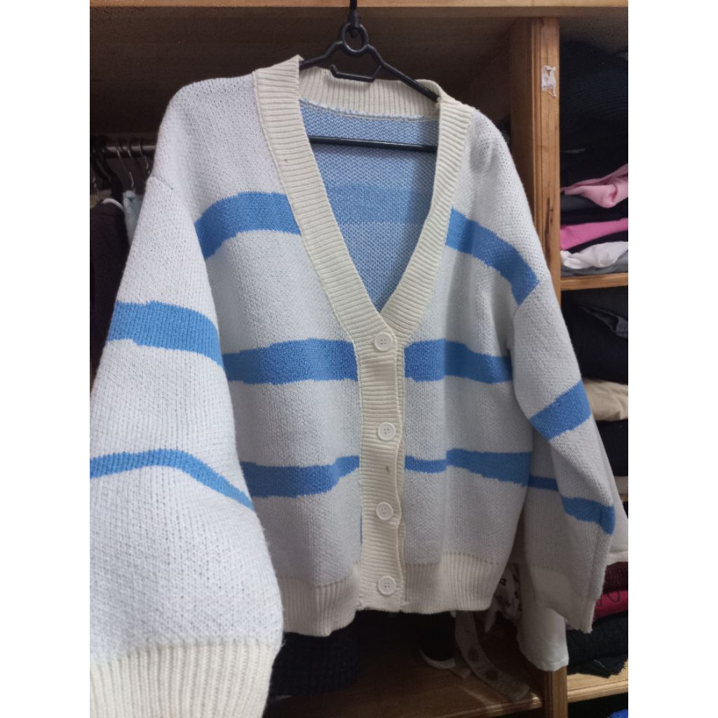 Cardigan sọc xanh 2hand