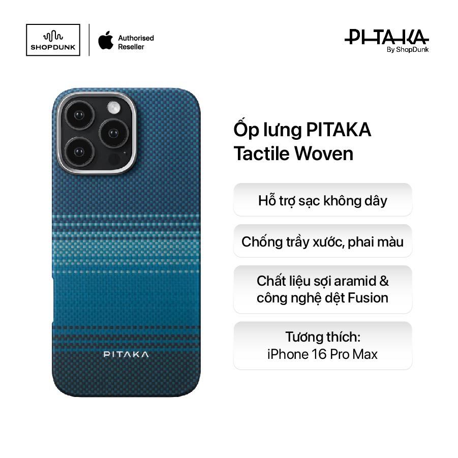 Ốp lưng PITAKA Tactile Woven dành cho iPhone 16 Pro Max - Moonrise