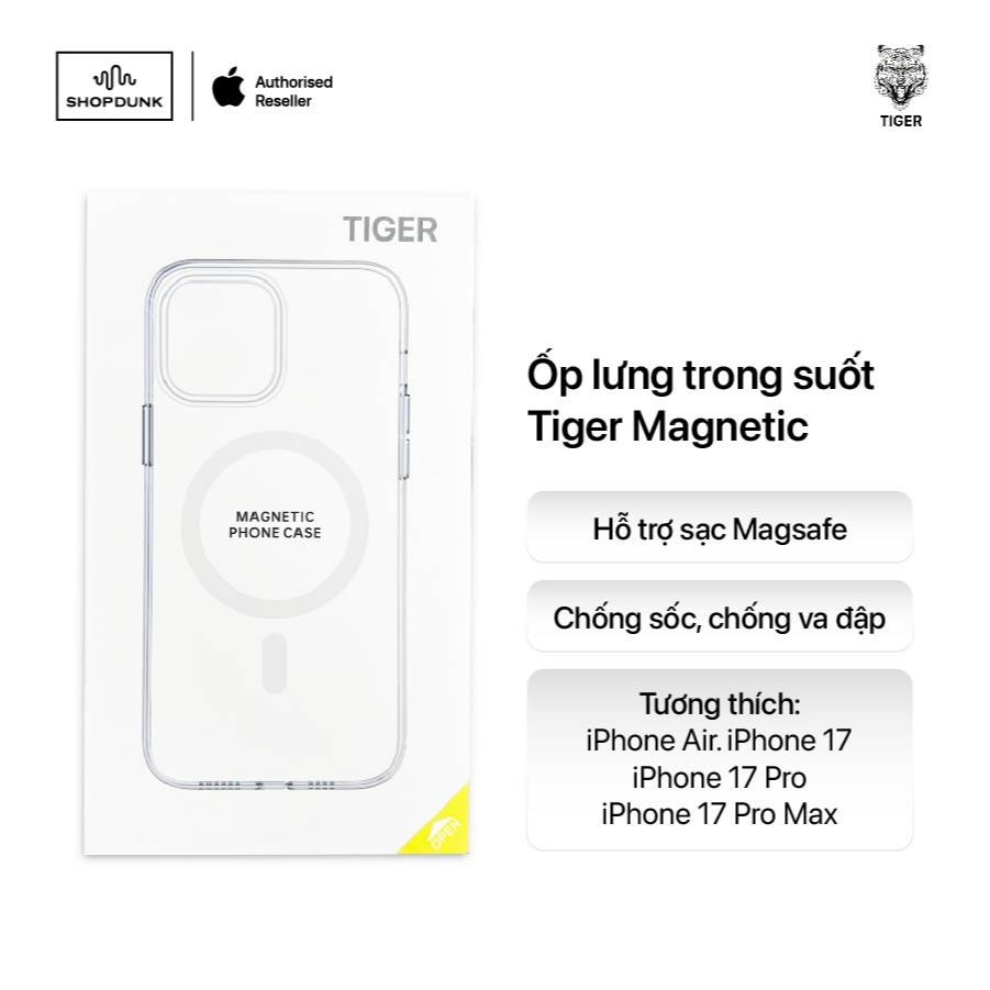 Ốp lưng Tiger Magnetic cho iPhone 17 / iPhone 17 Pro / iPhone 17 Pro Max / iPhone Air