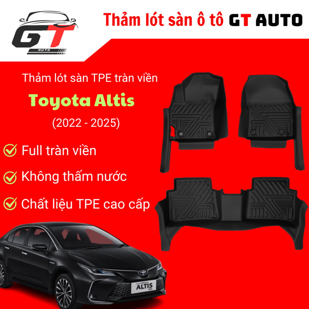 Thảm Lót Sàn Ô Tô TPE Nhựa Đúc Toyota Corolla Altis | BigBuy360 - bigbuy360.vn