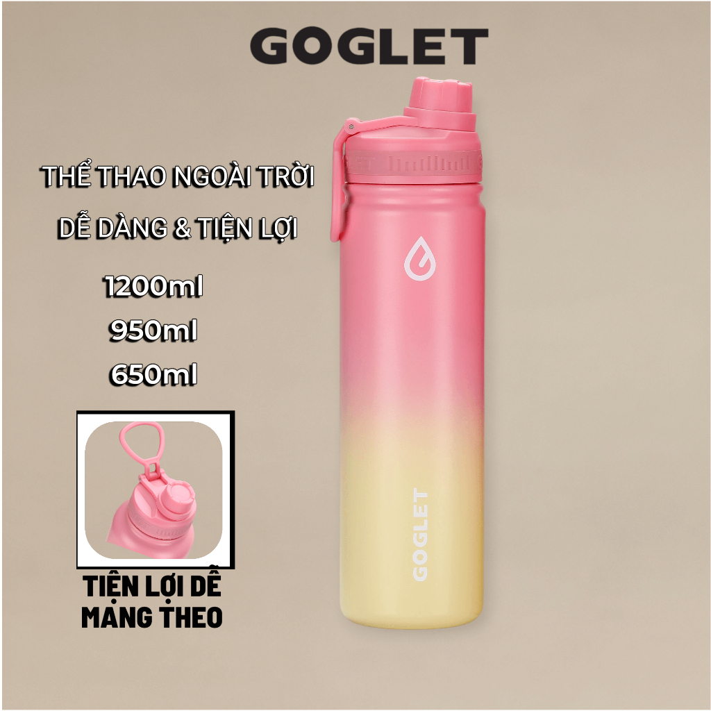 Bình giữ nhiệt thể thao GOGLET – Giữ lạnh lâu, 4 màu cá tính, 3 kích thước tiện dụng | BigBuy360 - bigbuy360.vn