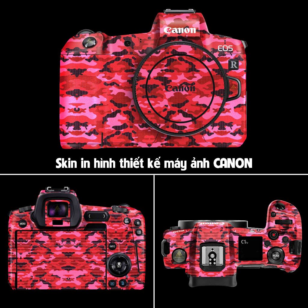 Dán Skin Họa Tiết Canon R/Rp/R3/R5/R6/R6II/R7/R8/5D/5D2/5D3/5D4/800D,M50 | Khuôn Cắt CNC Chuẩn Xác