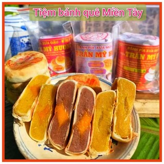  Bánh pía gói giấy xưa ít ngọt Trần Mỹ Hương cây 350g Dùng chay được 