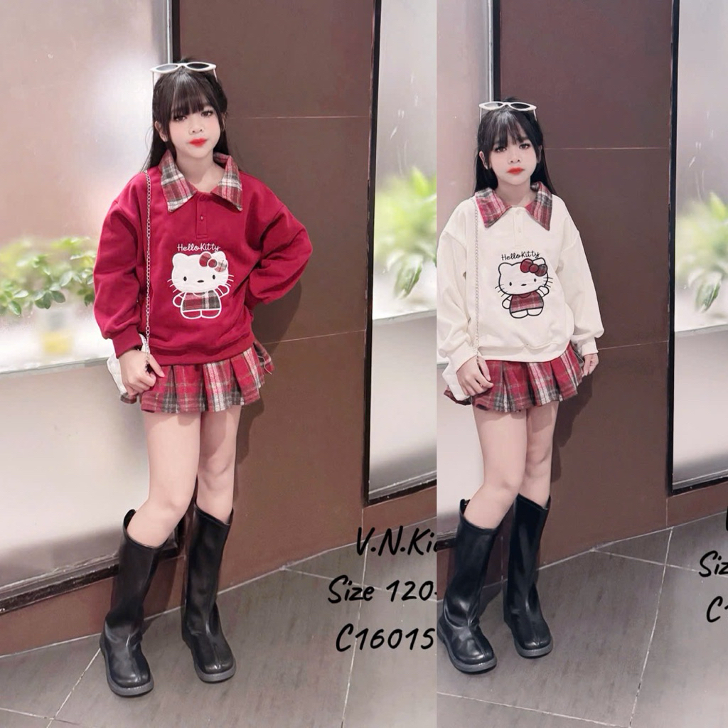 [DOKID]C153-sét váy mặc noel nỉ 2da