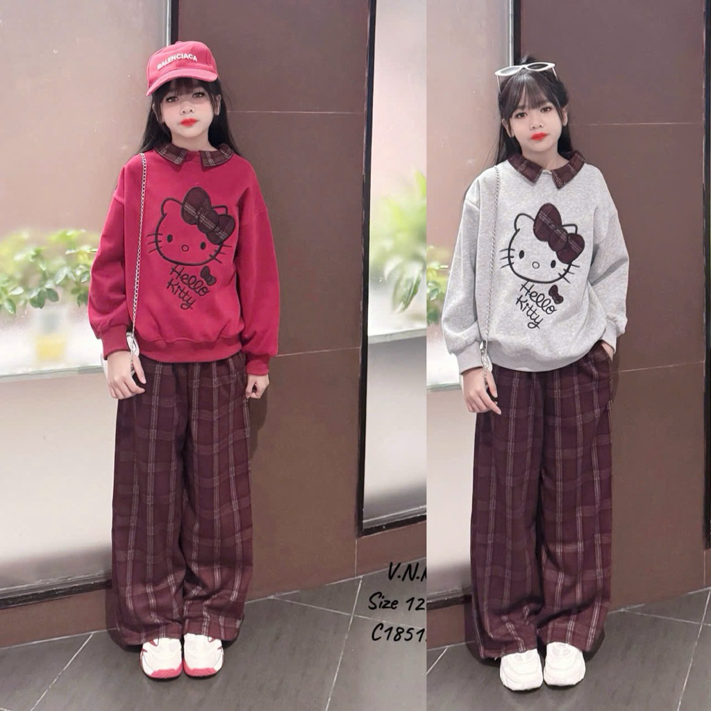 [DOKID]C152-Set hình thêu xịn xò quần dạ,chào thu đông 2025