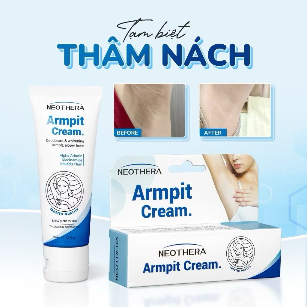 Kem dưỡng Neothera Armpit Cream NEOSKIN -- Hỗ trợ làm sáng màu da dưới cánh tay, vùng kín - Tuýp 35M