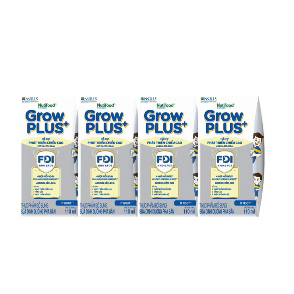 Sữa grow Plus bạc 110ml (lốc 4 hộp)
