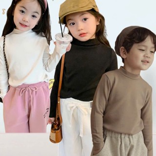 Áo Thun Dài Tay Giữ Nhiệt Lót Nỉ Cho Bé Thun Cotton Mềm Co Dãn, Áo Giữ Nhiệt Cho Bé Trai Bé Gái